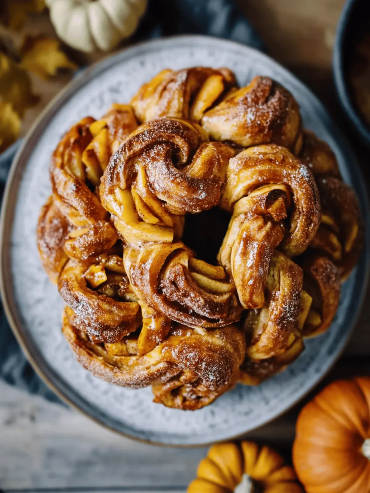 Kürbis-Zimtkringel mit Bratapfelfüllung für den Herbst 2 Kürbis-Zimtkringel mit Bratapfelfüllung