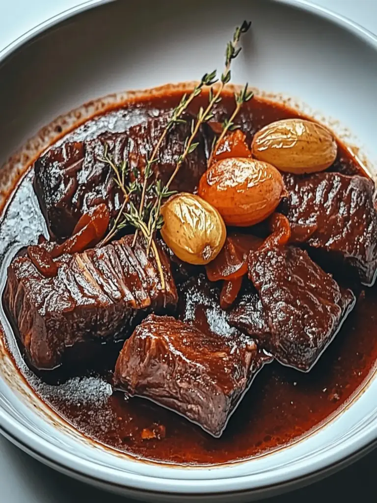 Bourbon-Geschmortes Rindfleisch