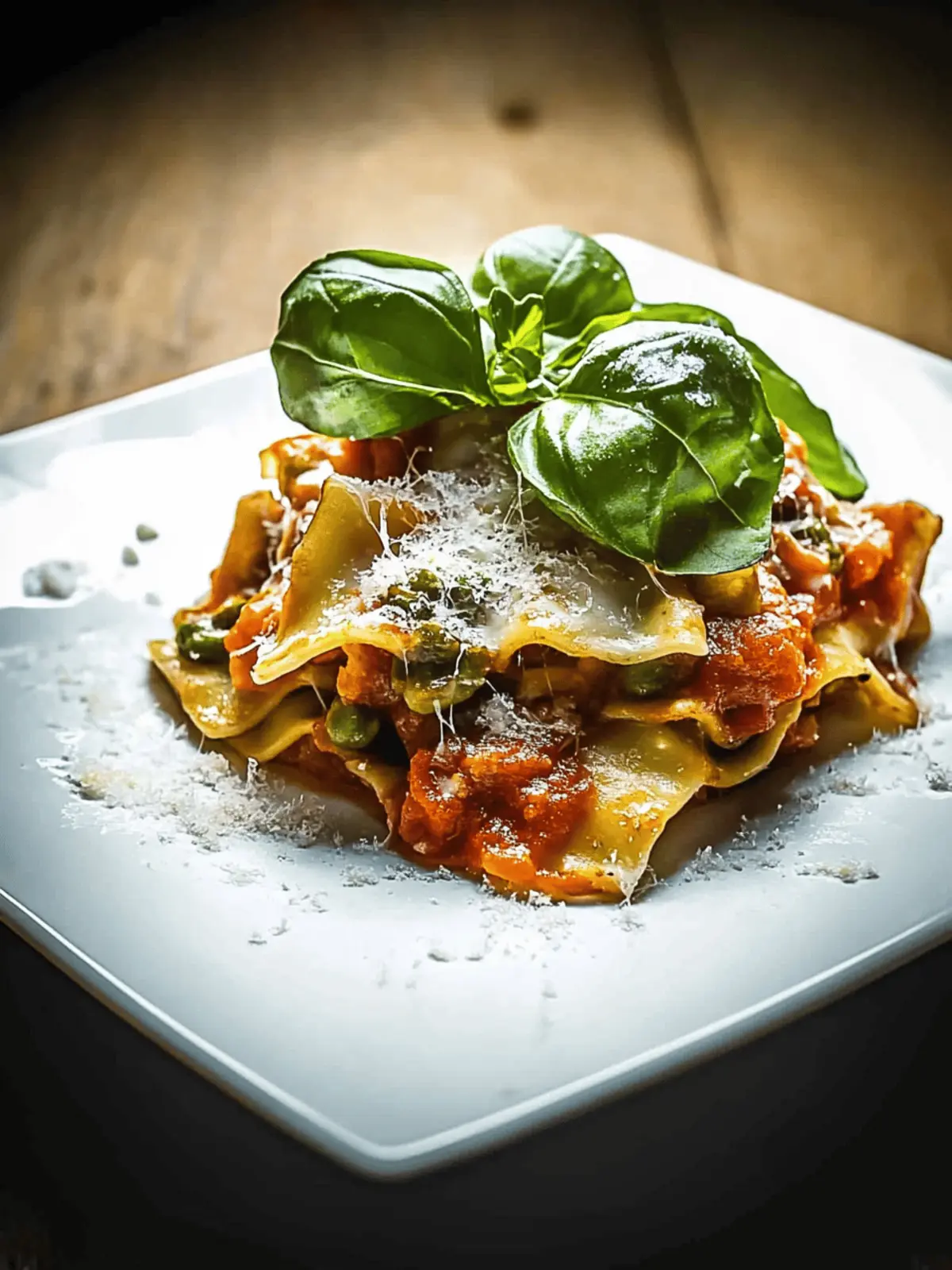 Spinat-Lasagne mit Feta und Tomaten