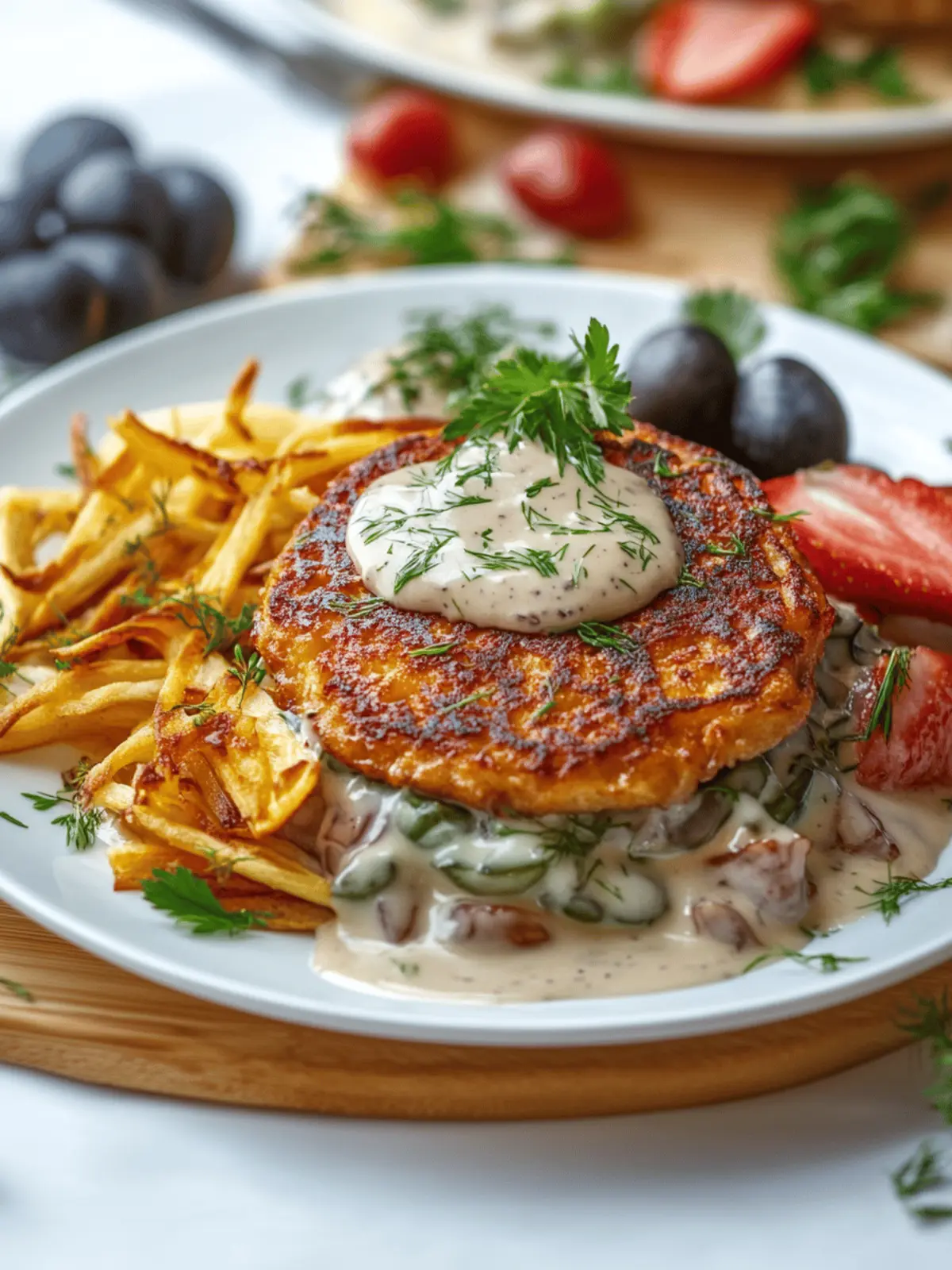 Mozzarella Rösti mit Zwiebel-Pilzrahmsauce entdecken