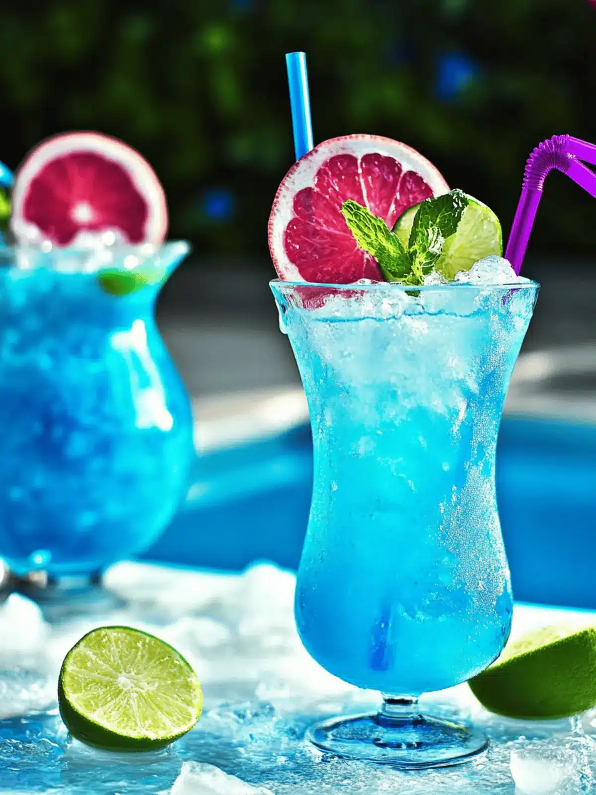 Der blaue Glitzer-Cocktail für kreative Feiern 2 Der blaue Glitzer-Cocktail