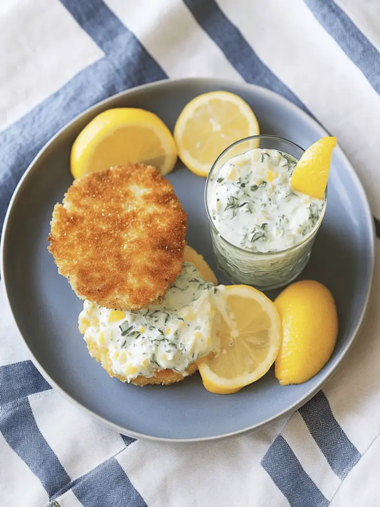 Kohlrabischnitzel mit Kräutersoße