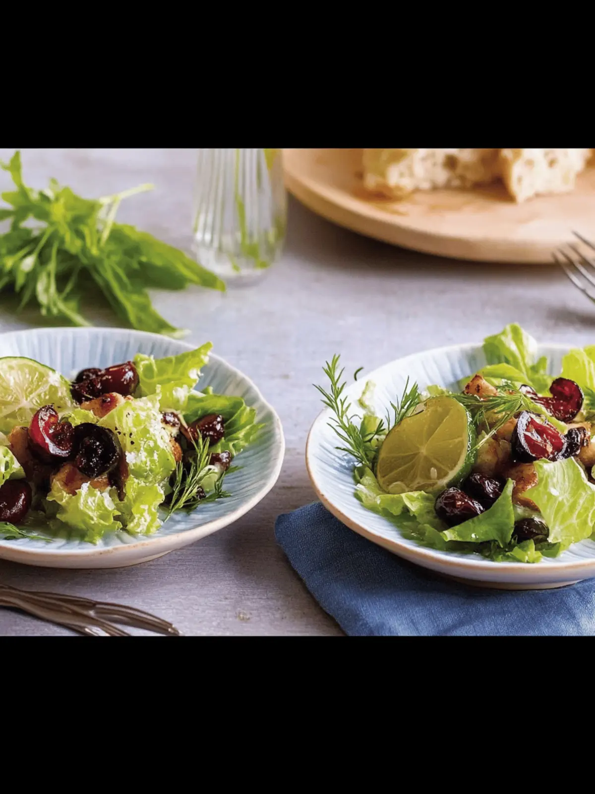 Fruchtiger Salat mit Kirschen