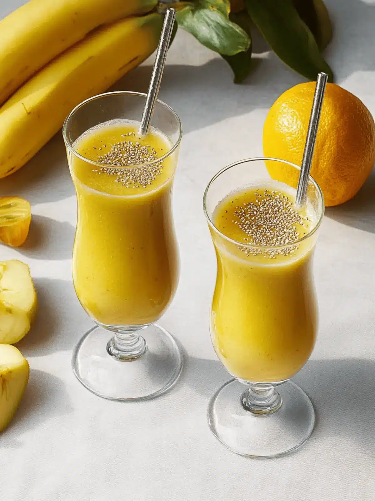 Bananen-Mango-Smoothie mit Chiasamen