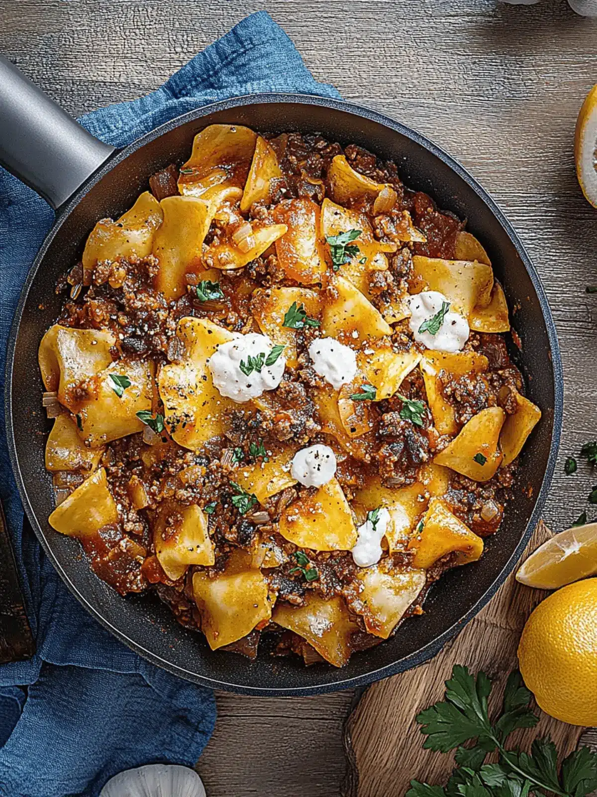 Kohl geschmort mit Hackfleisch