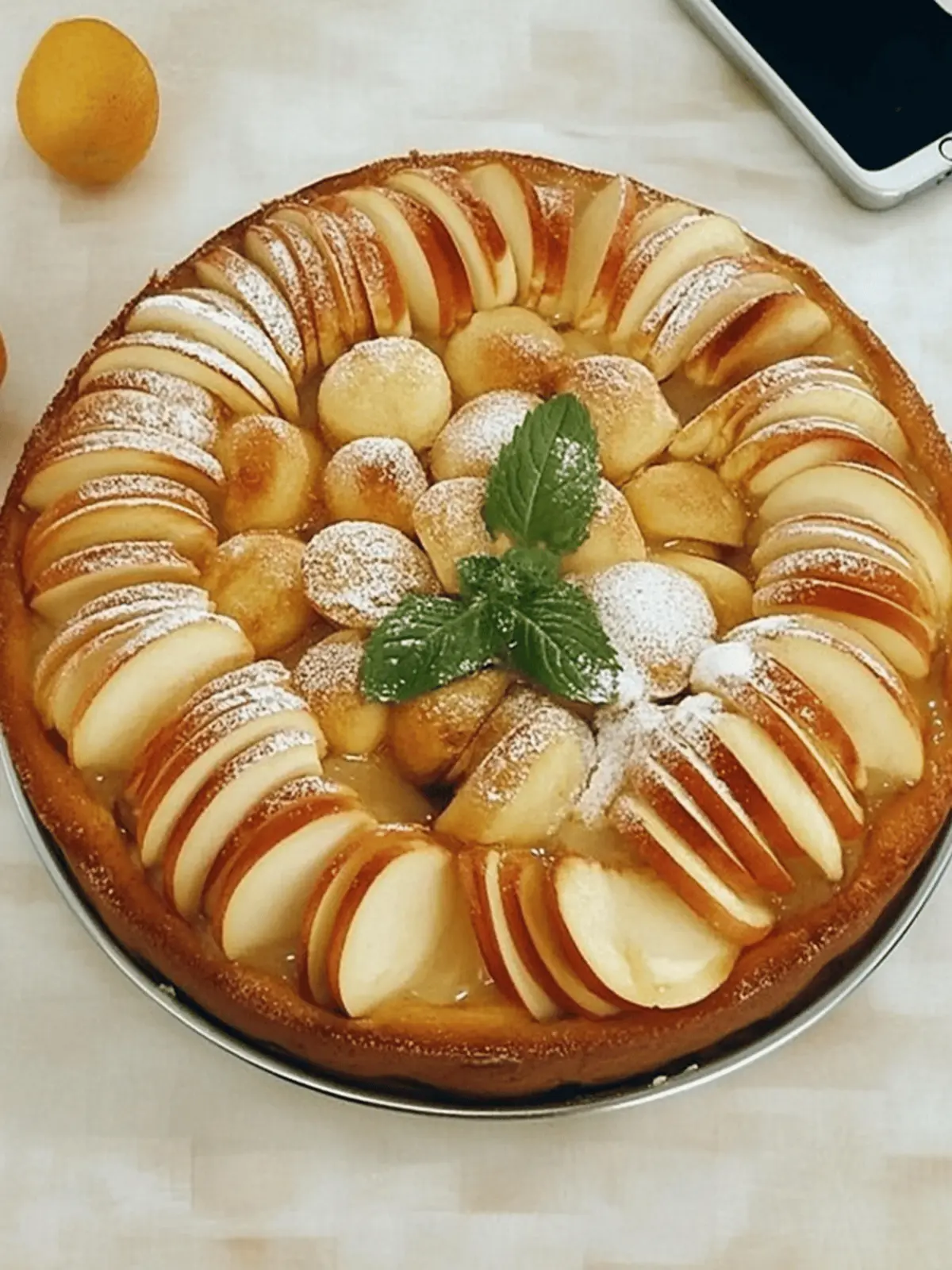 Blitz - Apfel - Mandel - Kuchen mit Punschguss
