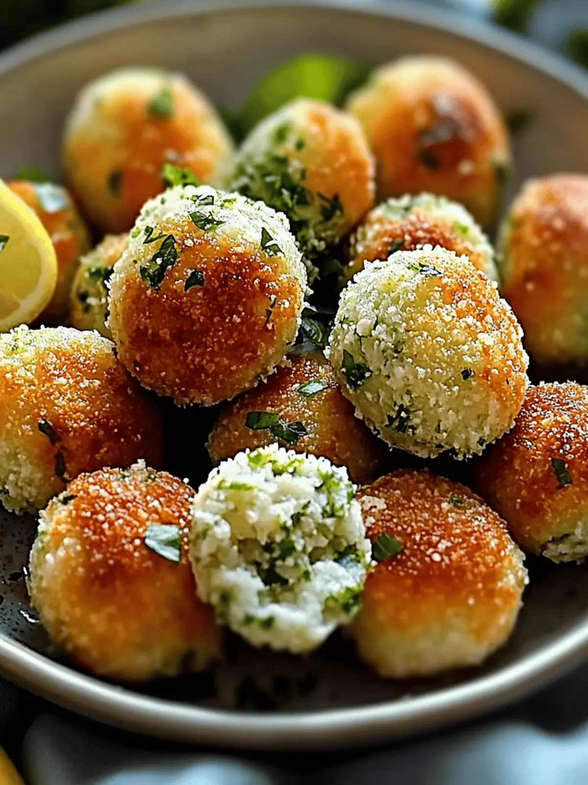 Knusprige Zucchini-Feta-Bällchen