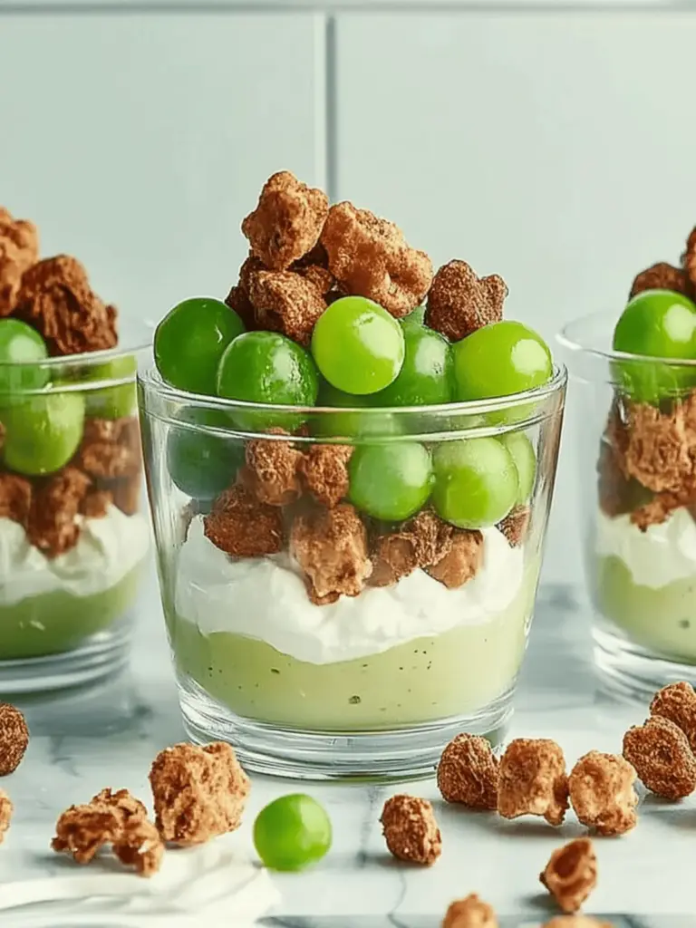 Schnelles Schichtdessert mit Weintrauben