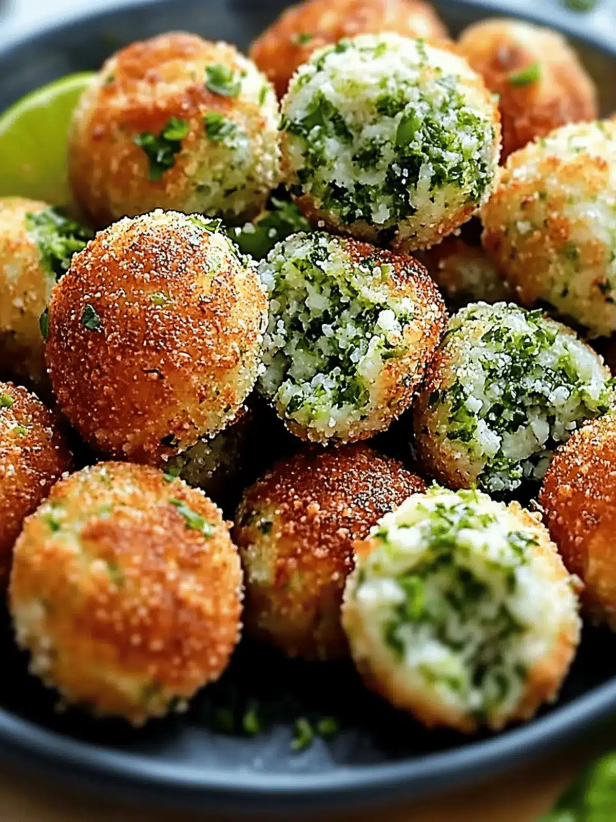 Knusprige Zucchini-Feta-Bällchen