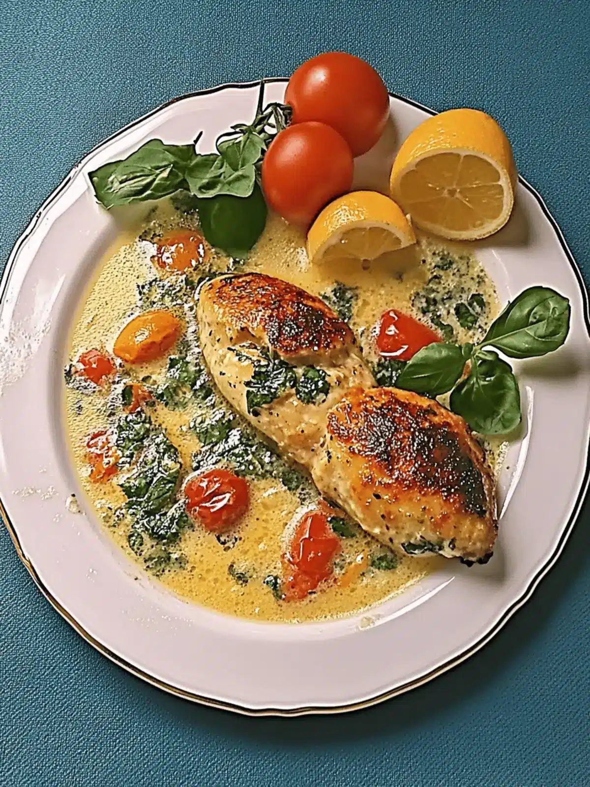 Mozzarella-Hähnchen in Basilikum-Sahnesauce schnell zubereitet 5 Mozzarella-Hähnchen in Basilikum-Sahnesauce