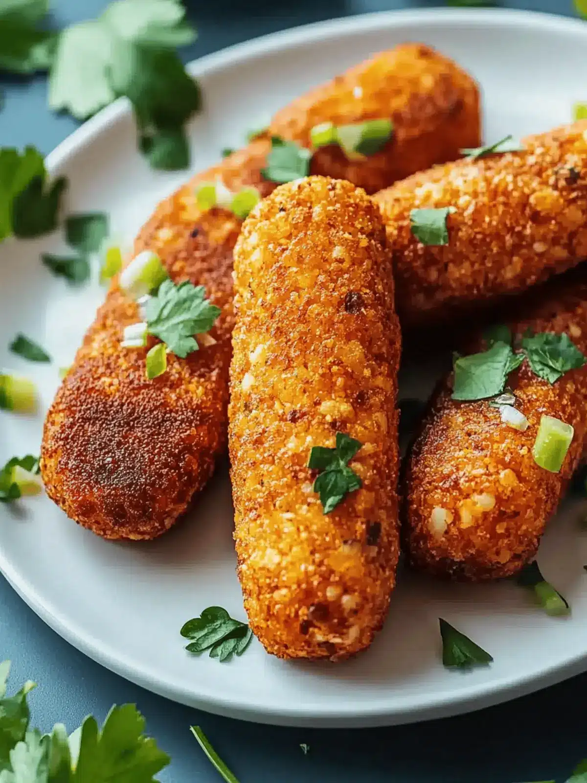 Crispy lentil croquettes from the air fryer