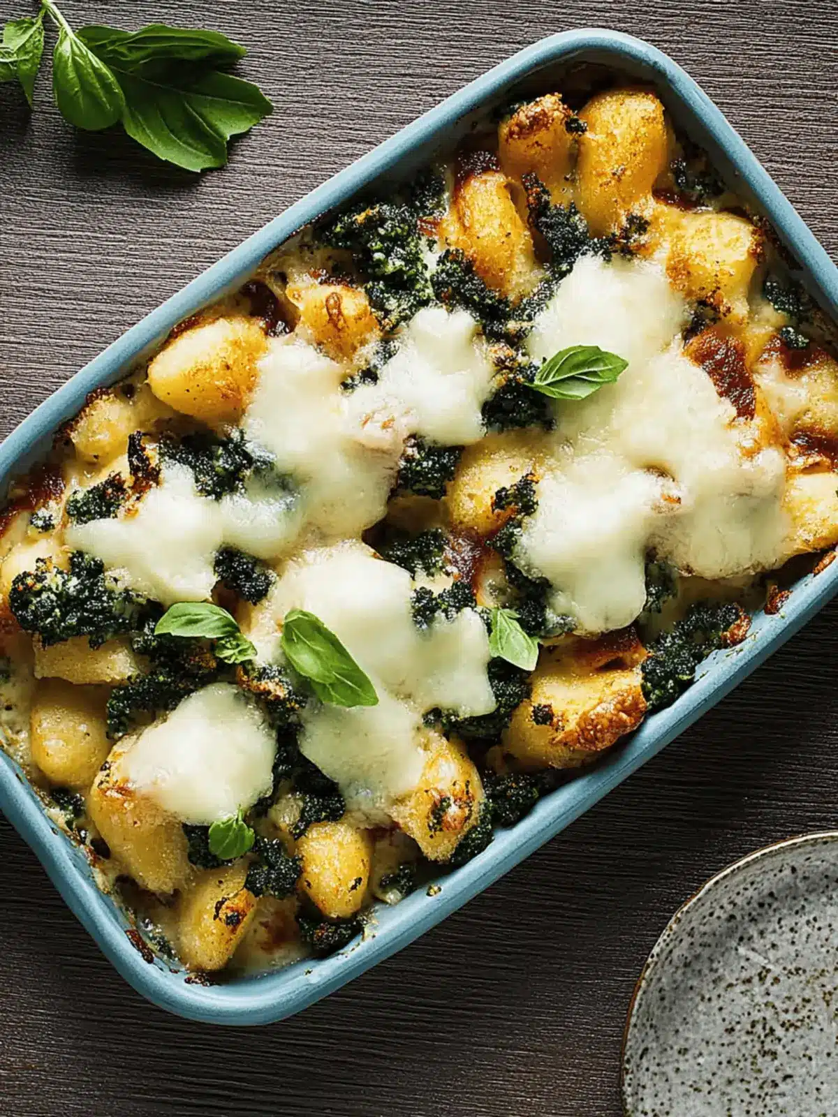 Gnocchi-Spinat-Auflauf mit Hähnchen und Curry