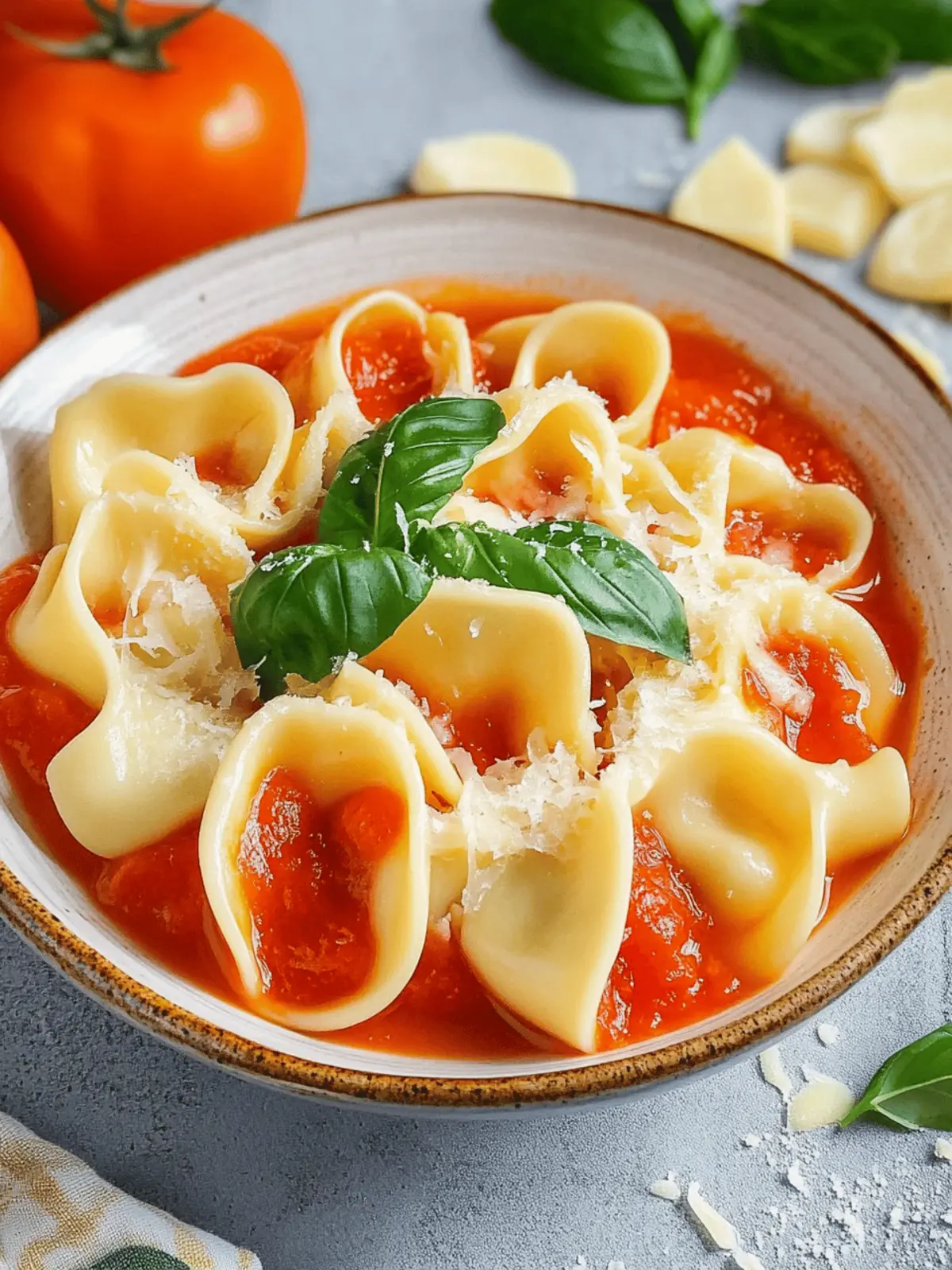 Tortellini mit Tomatensoße für die ganze Familie 3 Tortellini mit Tomatensoße