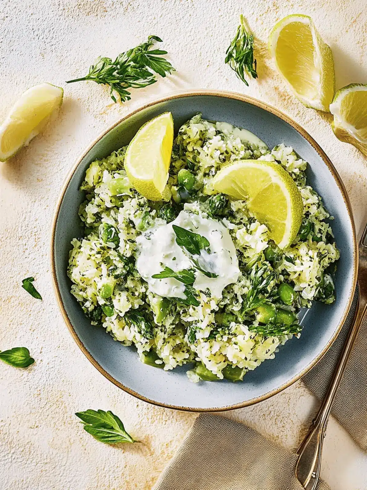 Risotto Verde mit Burrata