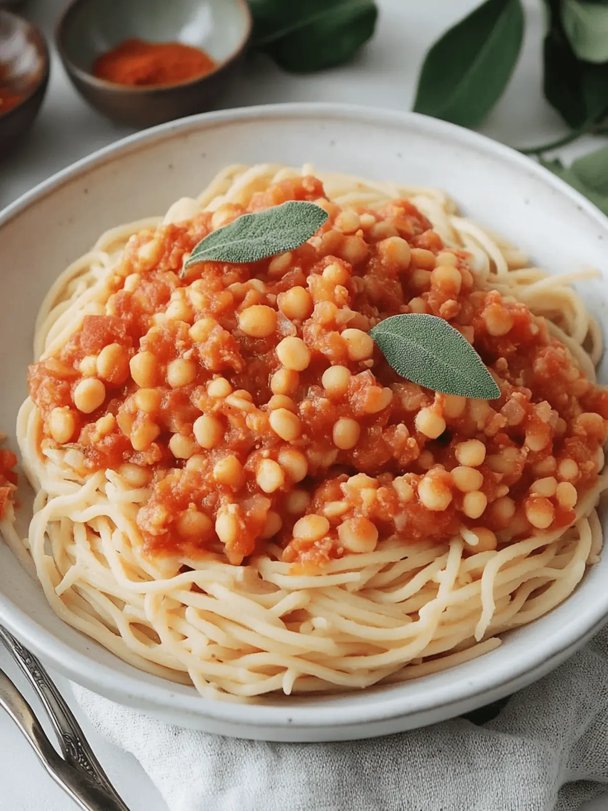 Rote Linsen-Bolognese