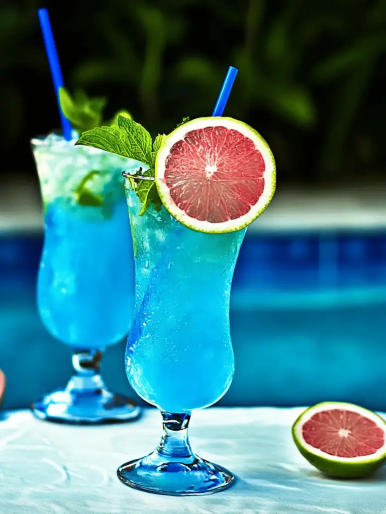 Der blaue Glitzer-Cocktail