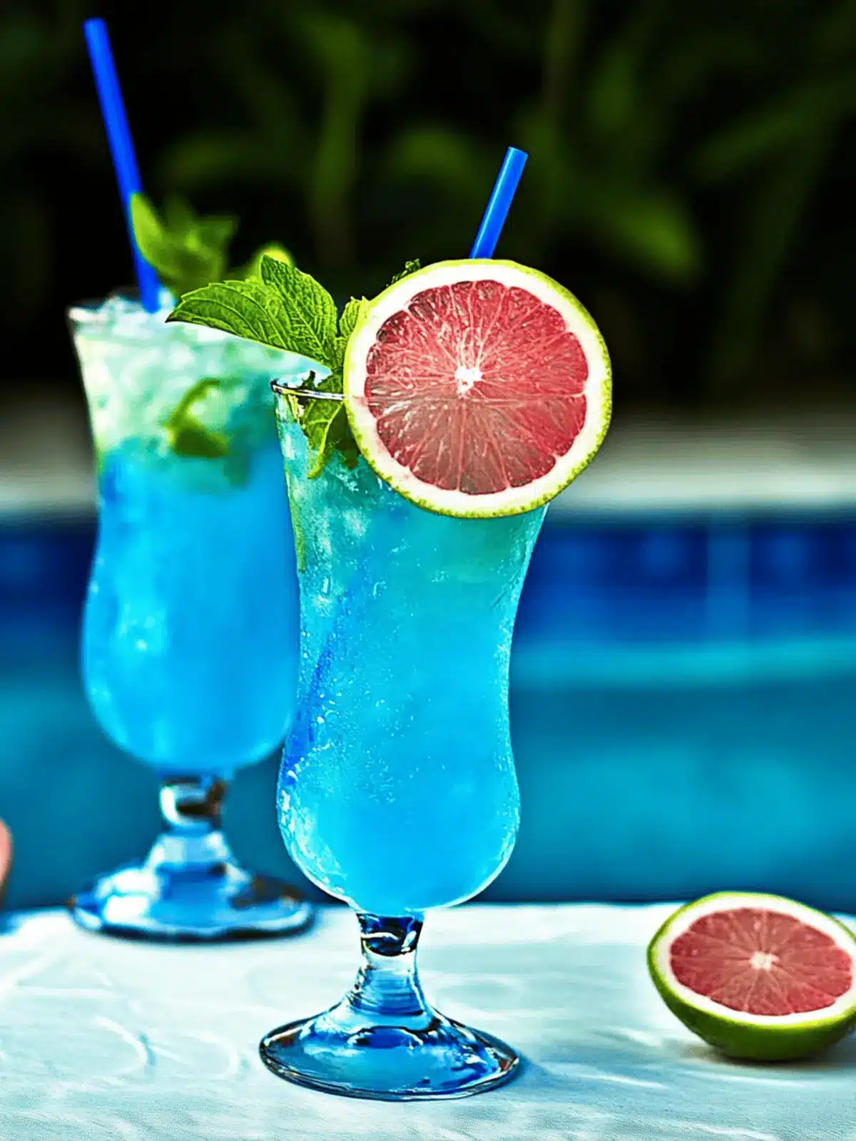 Der blaue Glitzer-Cocktail