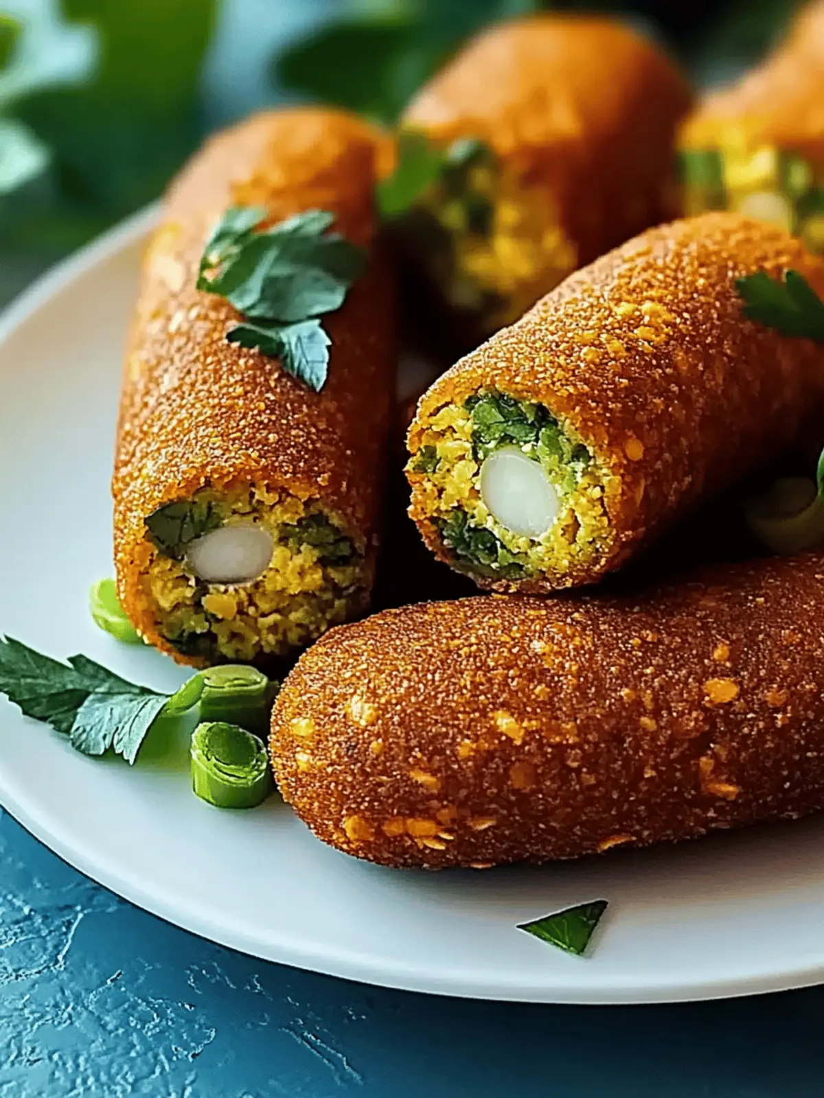 Crispy lentil croquettes from the air fryer