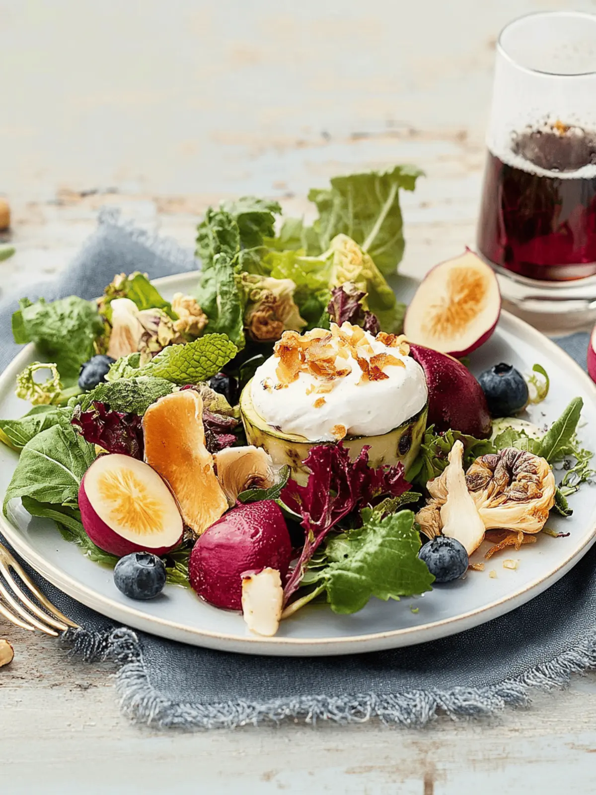 Gratinierter Honig-Ziegenkäse auf Salatbett genießen 4 Gratinierter Honig-Ziegenkäse auf Salatbett