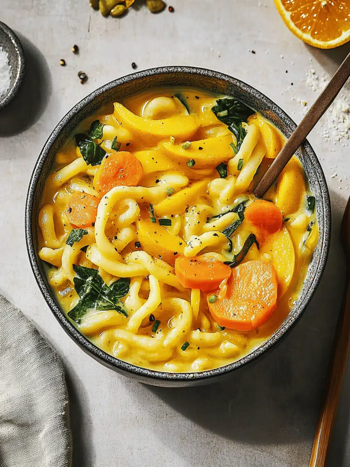 Cremiges Kürbis-Curry-Udon für den perfekten Genuss 3 Cremiges Kürbis-Curry-Udon