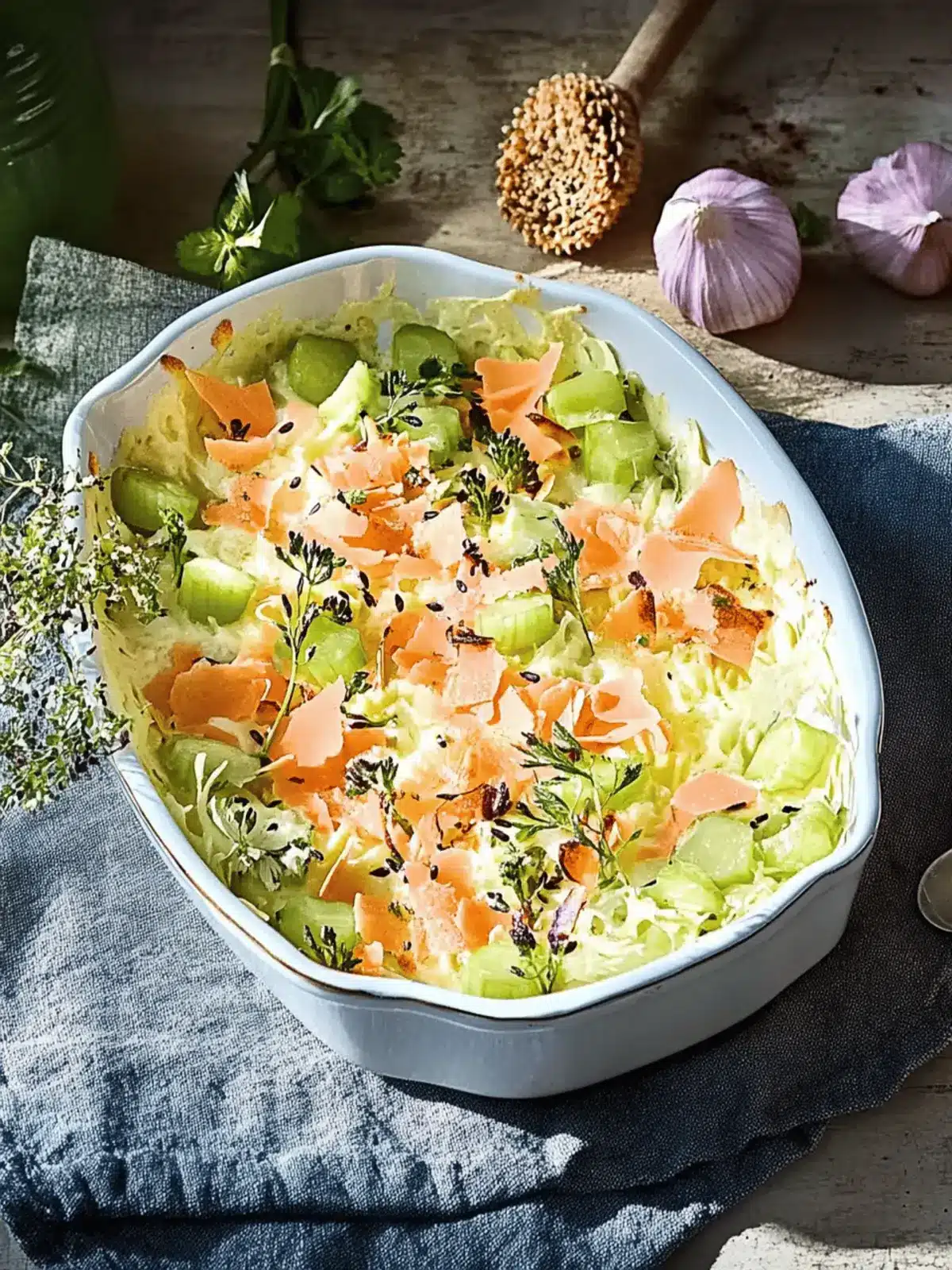 Porree-Auflauf für ganzjährige Freude