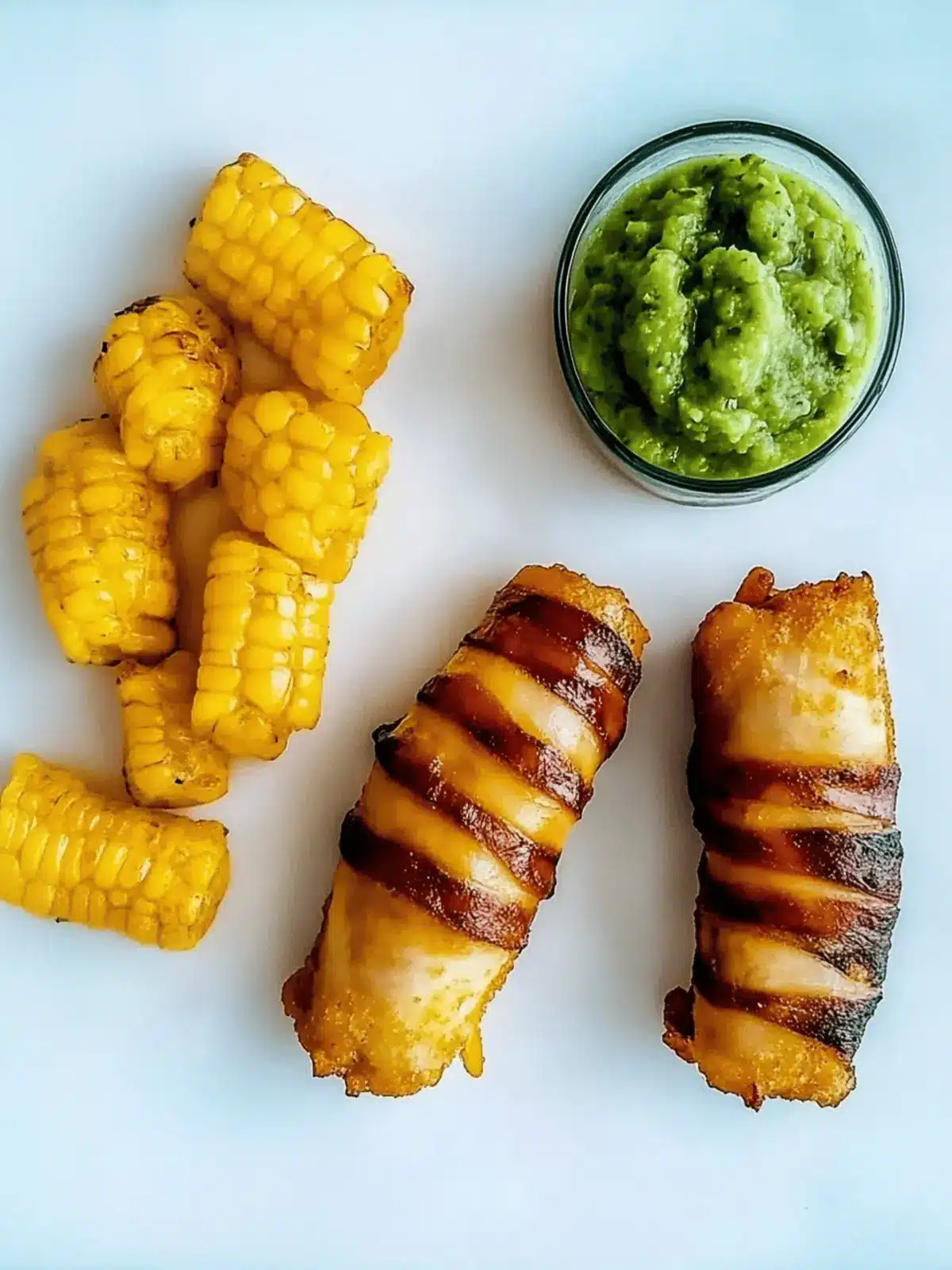 Honey-glazed chicken breast with bacon from the air fryer