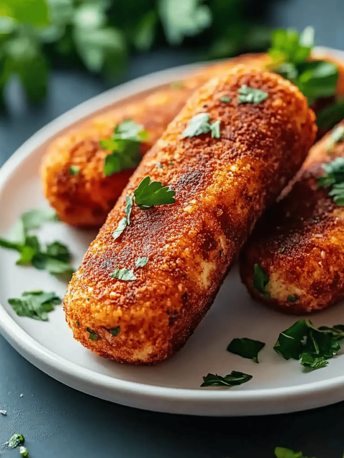 Crispy lentil croquettes from the air fryer