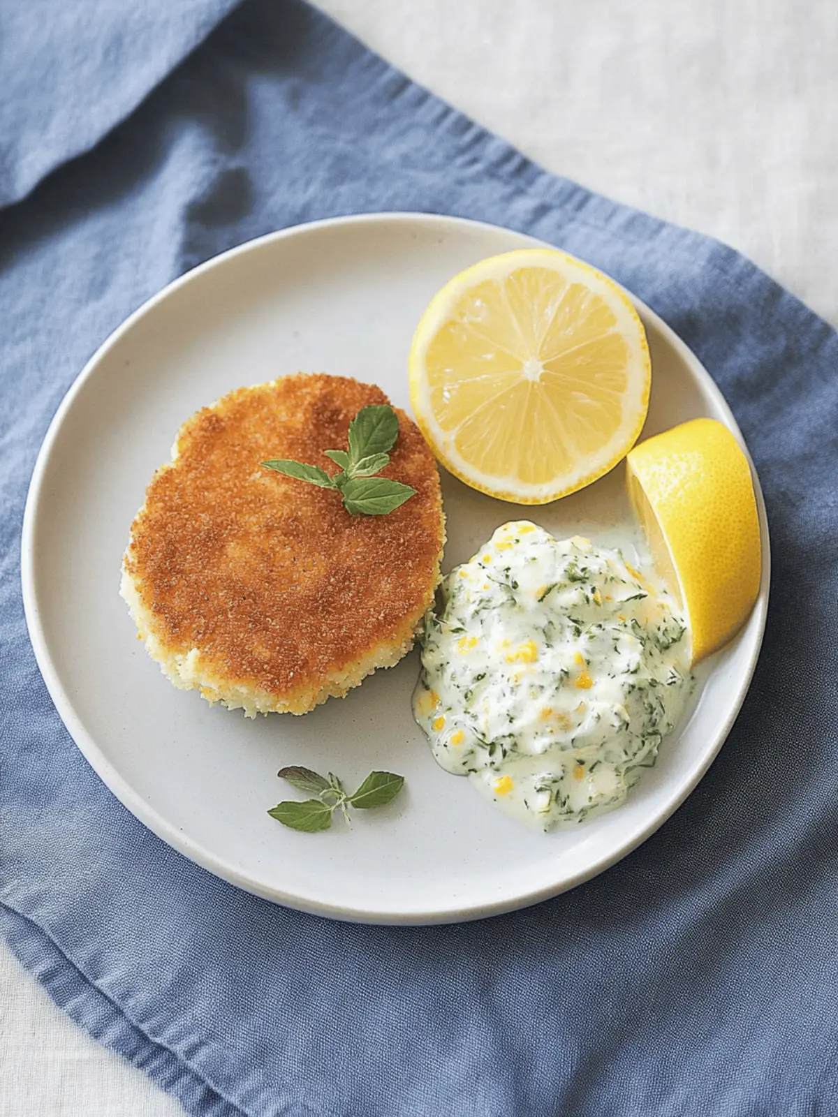 Kohlrabischnitzel mit Kräutersoße: Herzhaft und lecker 2 Kohlrabischnitzel mit Kräutersoße