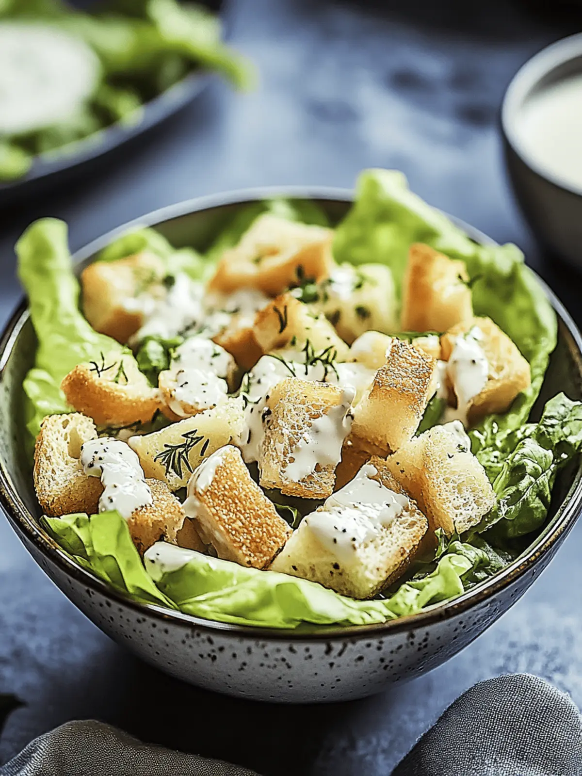 Knuspriger Caesar-Salat