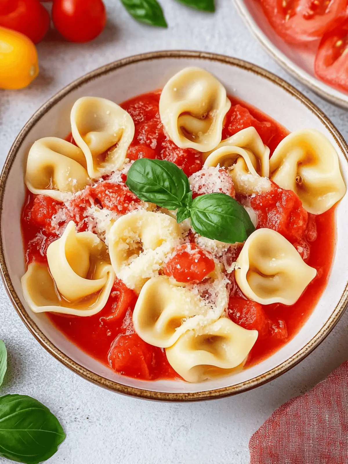Tortellini mit Tomatensoße