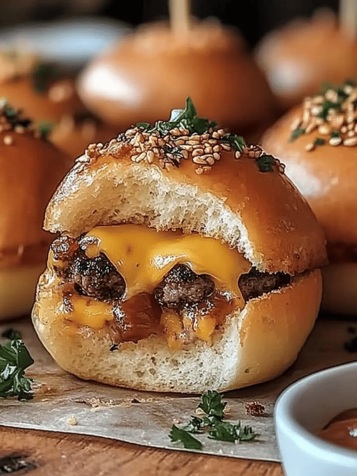 Knoblauch Parmesan Cheeseburger Bomben