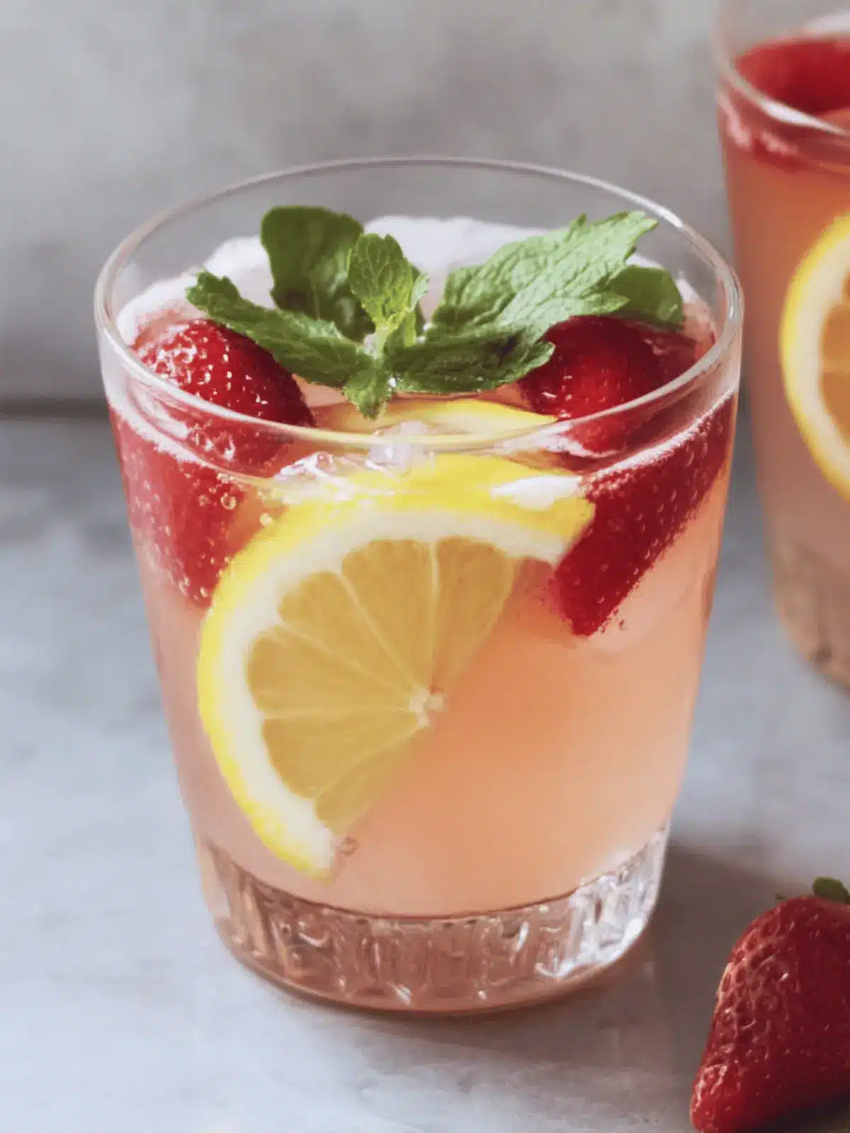 Cupidos gestochenes Himbeer-Limonade