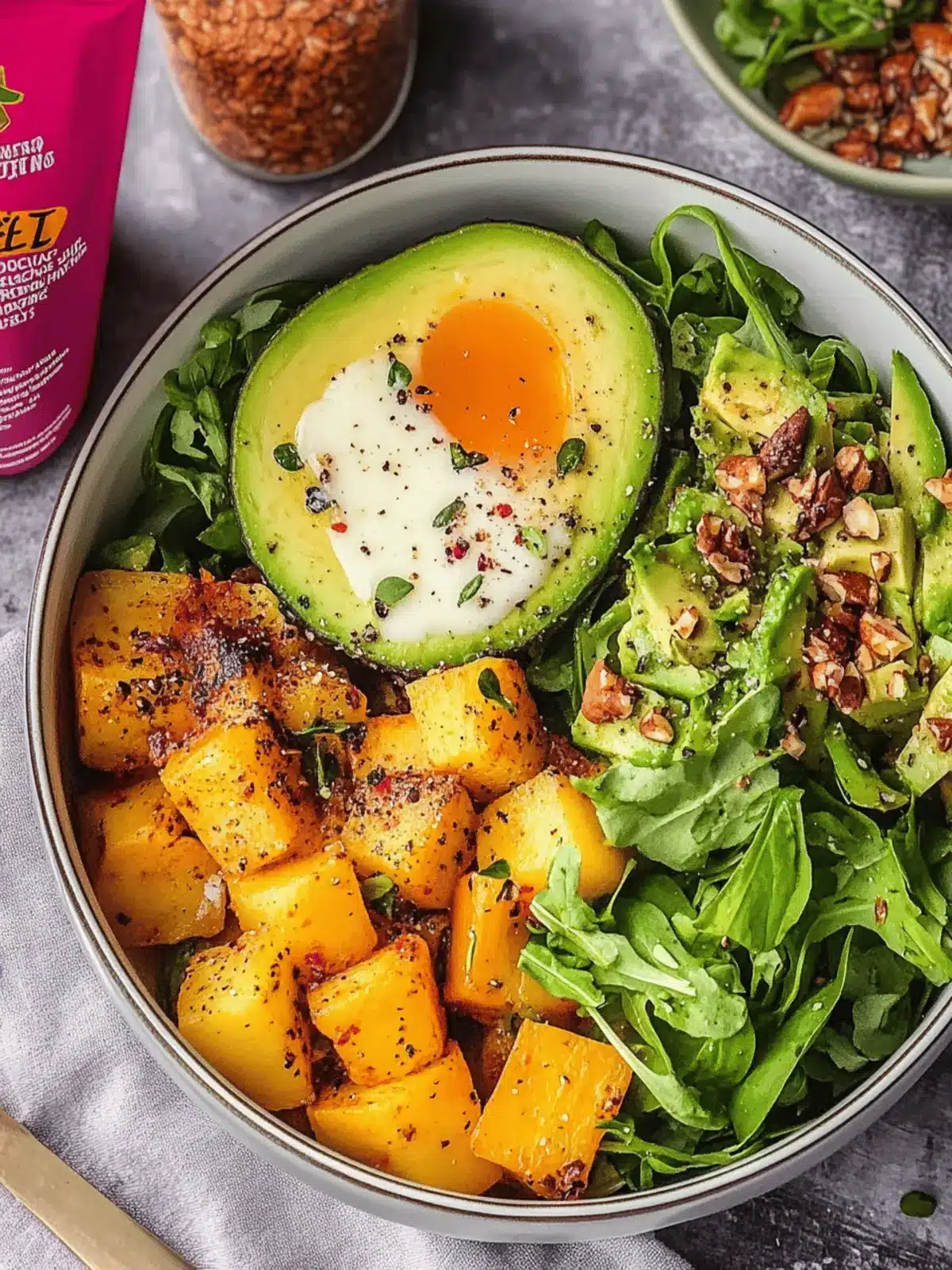 Kartoffel Bowl mit Gemüse und Avocado