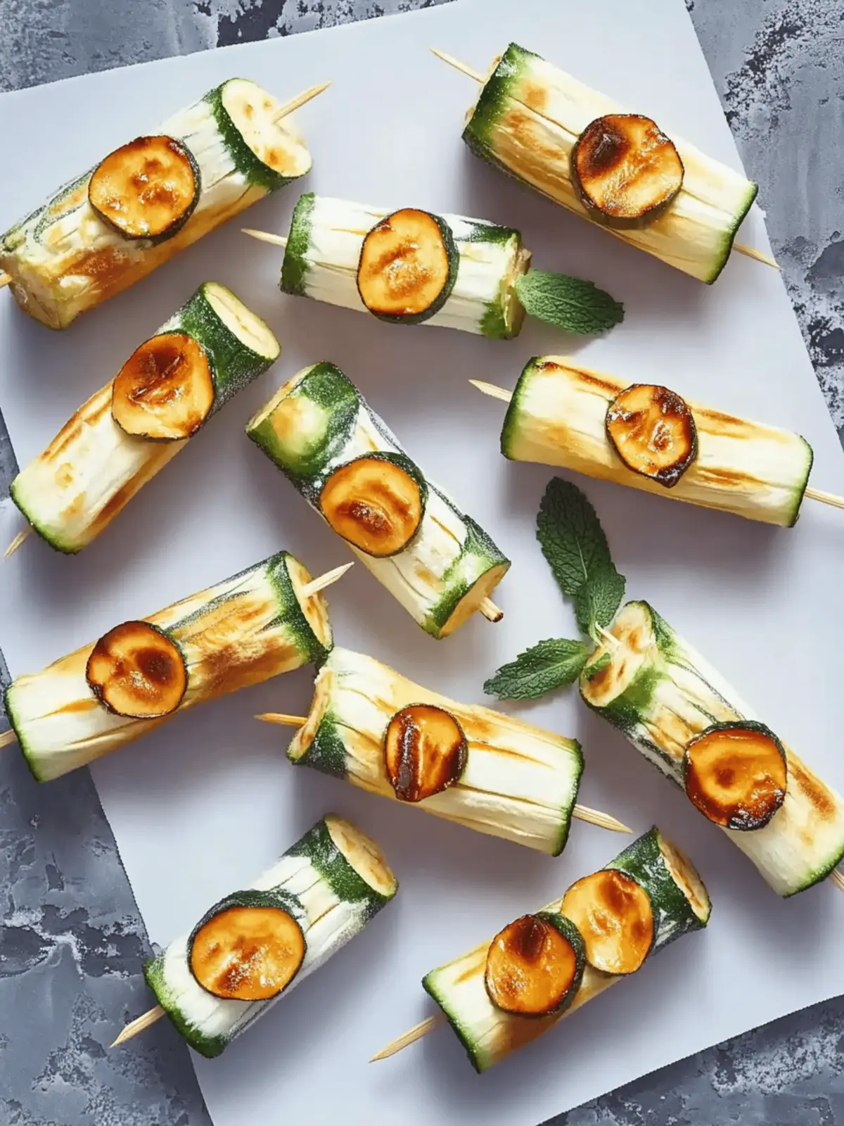 Zucchini-Frischkäse-Röllchen für gesunde Snacks 3 Zucchini-Frischkäse-Röllchen