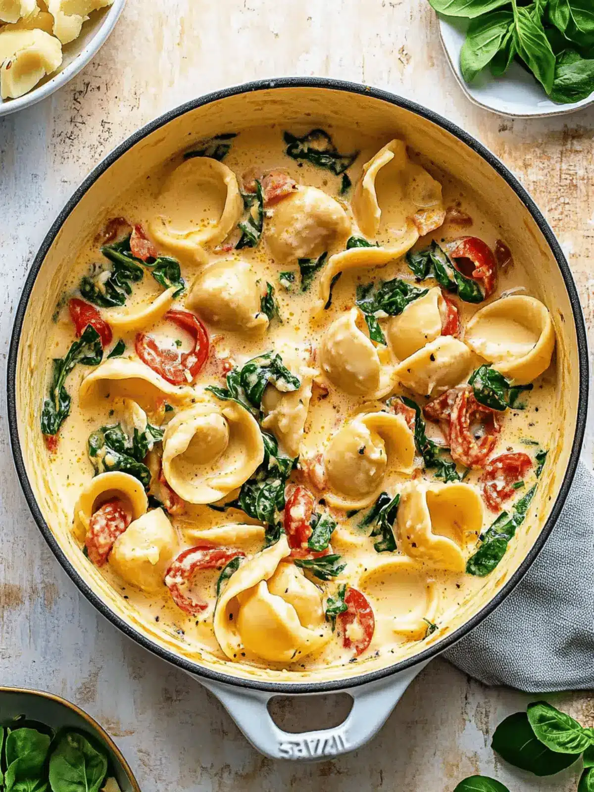 Cremige Gemüse-Tortellini-Pfanne