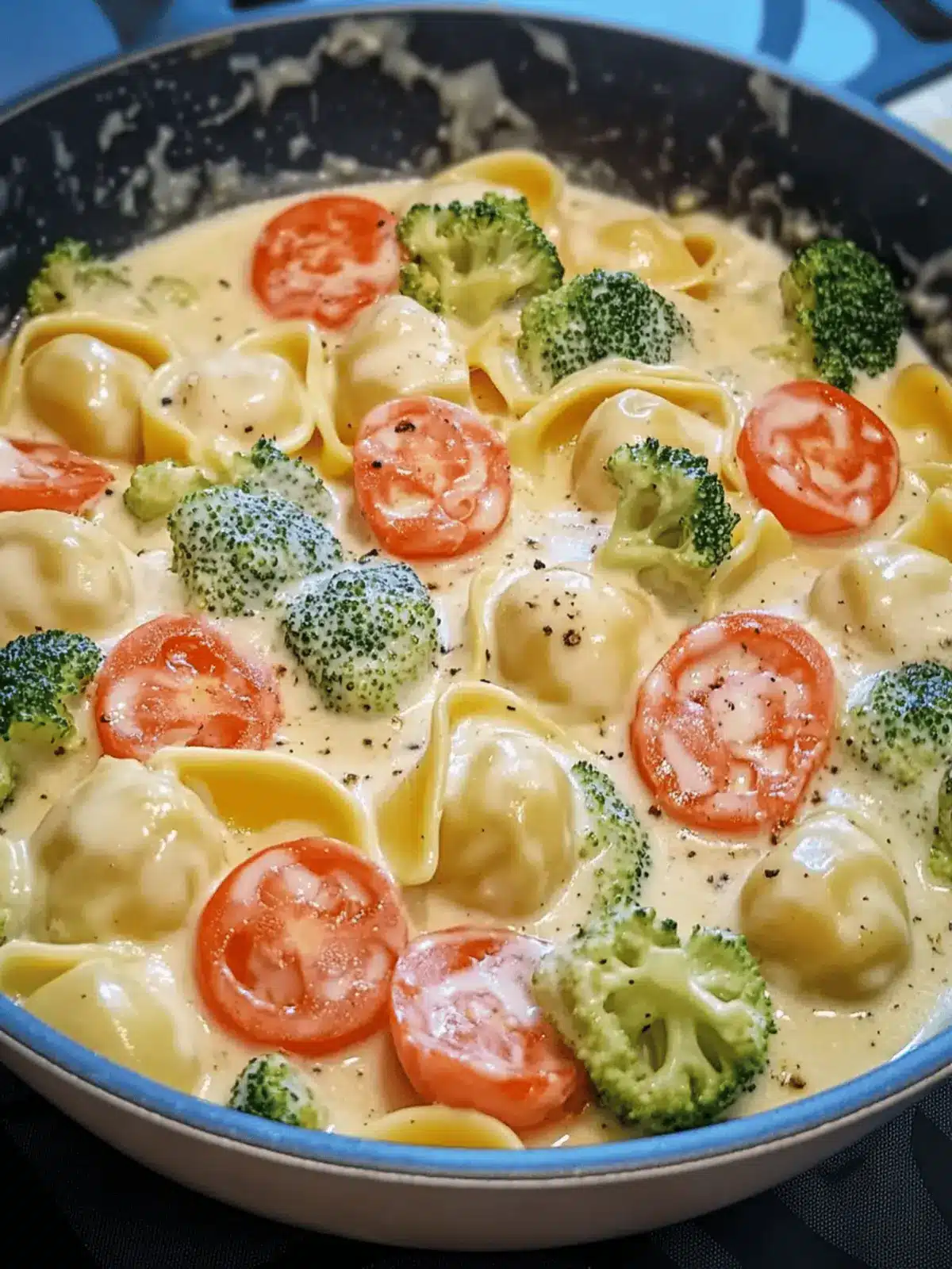 Cremige Gemüse-Tortellini Pfanne