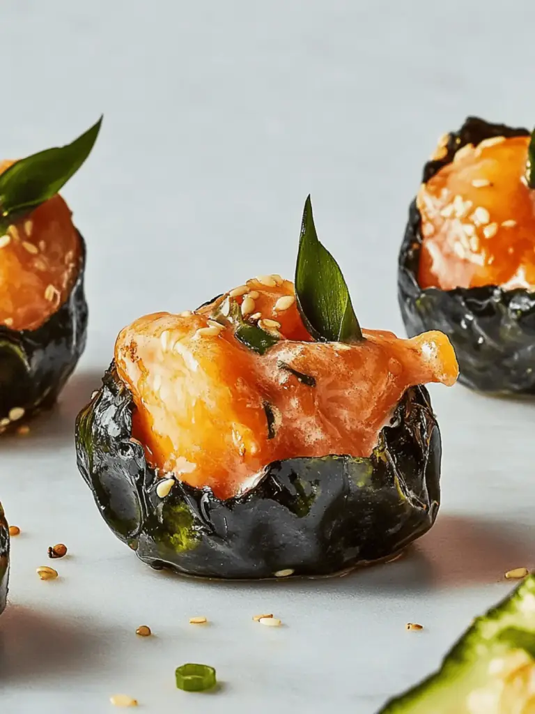 Gebackene Lachs Sushi Becher