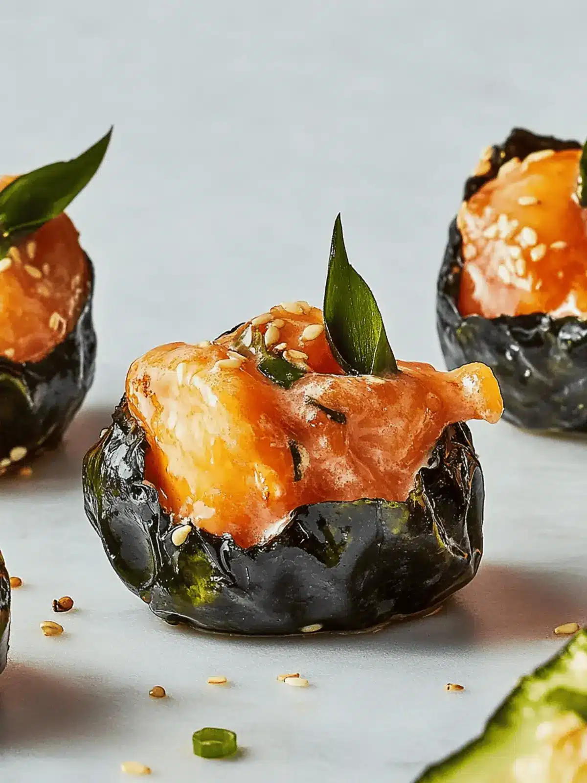 Gebackene Lachs Sushi Becher