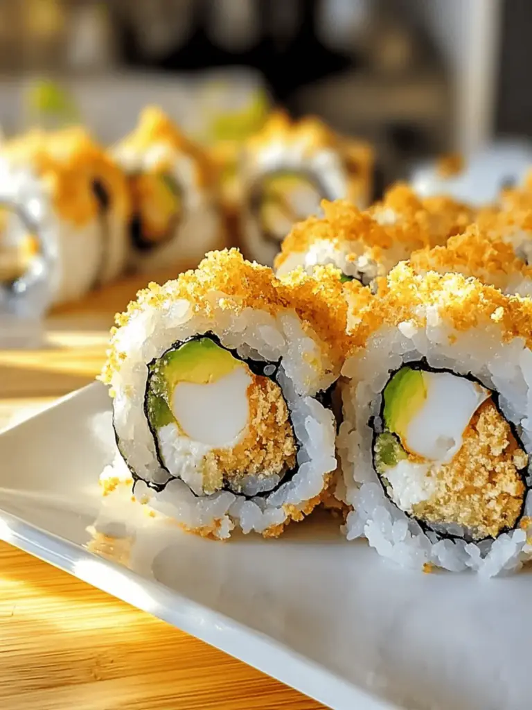 Unwiderstehlicher Crunchy Roll Sushi