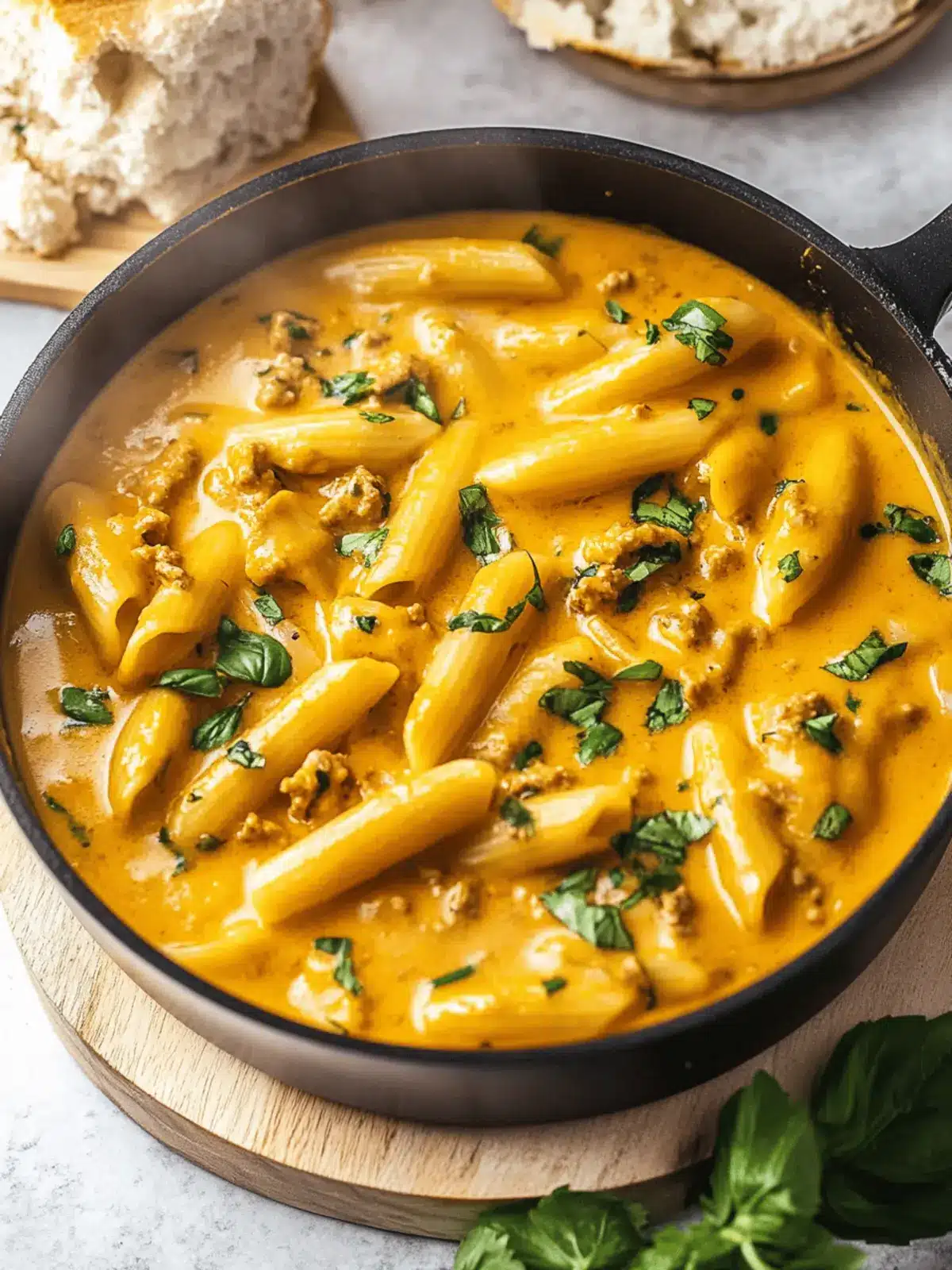 Cremige Kürbisnudeln Rezept