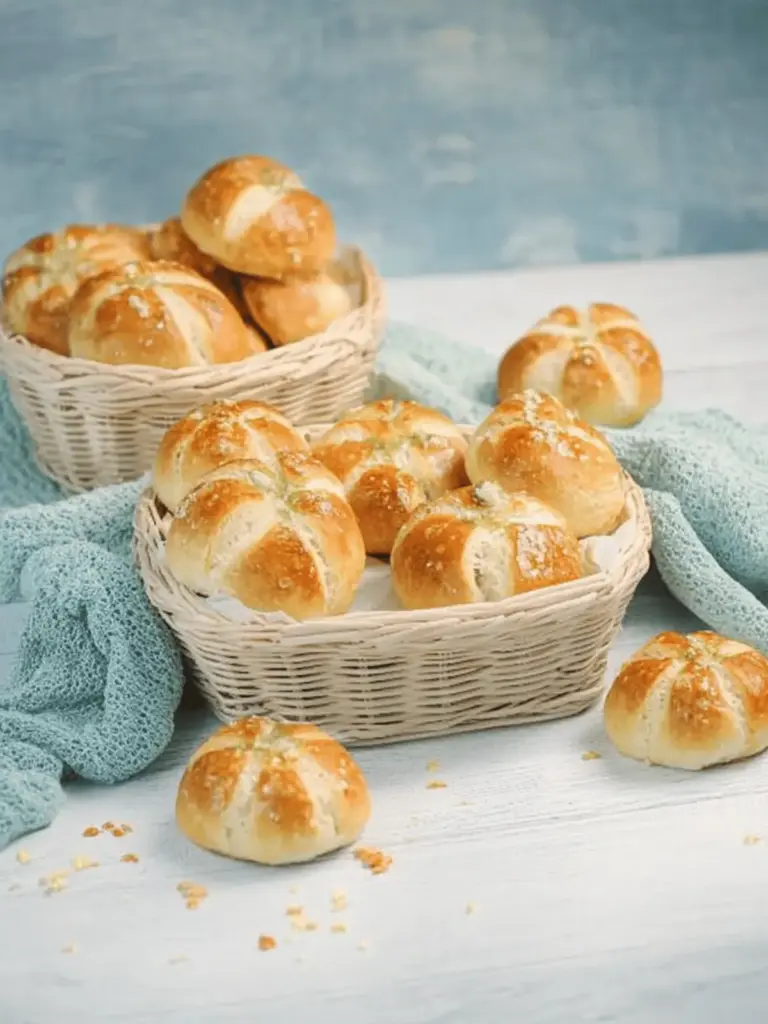 Milchbrötchen. In Kürbisform.