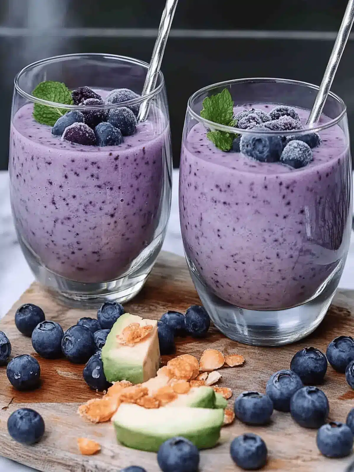 Blaubeere und grüner Tee Smoothie für frische Energie 4 Blaubeere und grüner Tee Smoothie