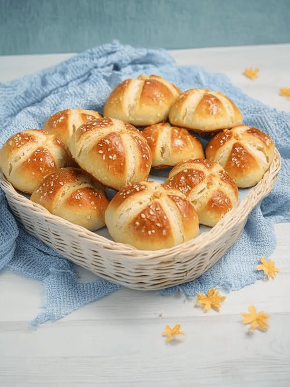Milchbrötchen. In Kürbisform.