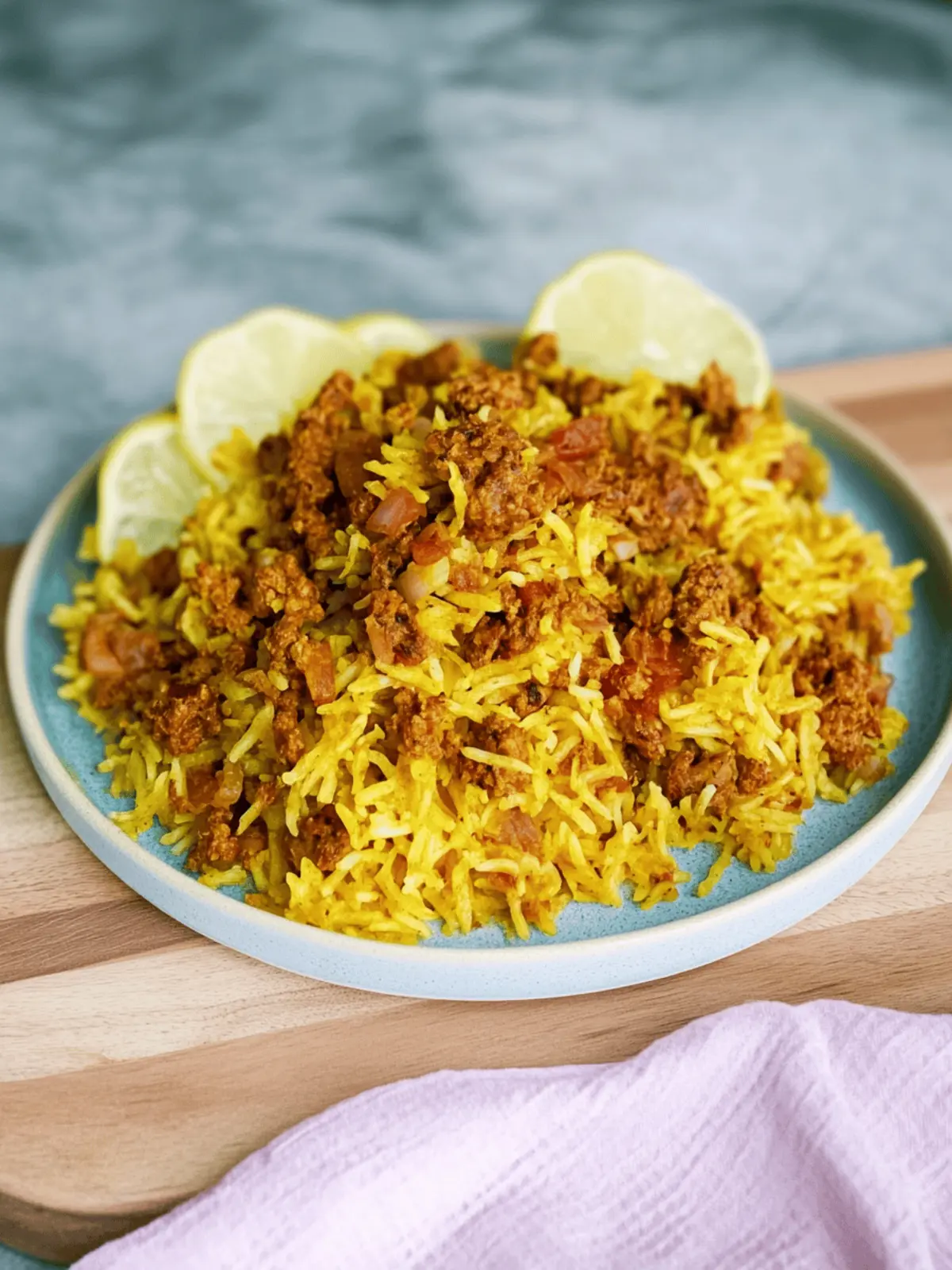 Curryreis mit Hackfleisch
