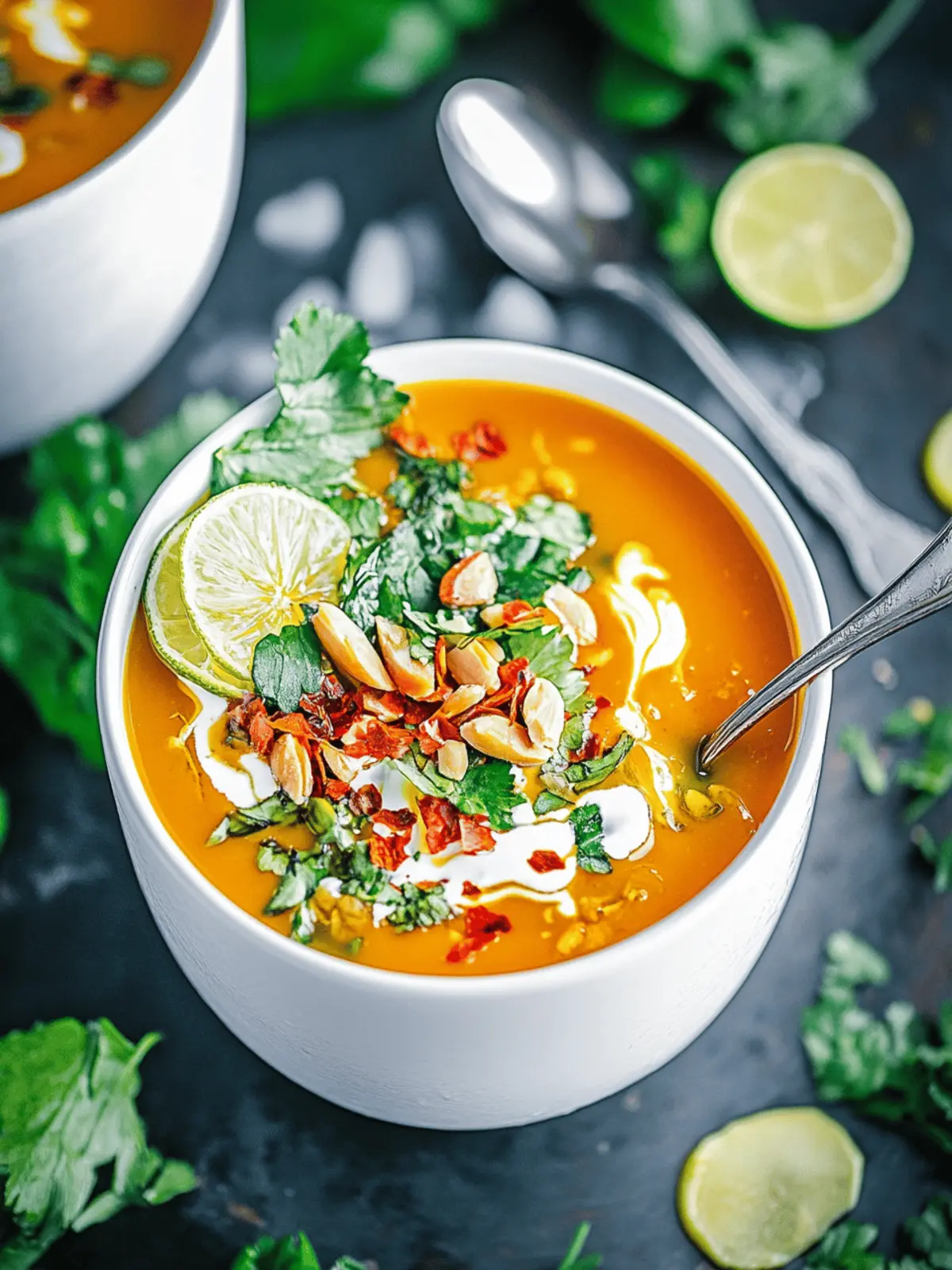 Scharfe Butternusskürbissuppe