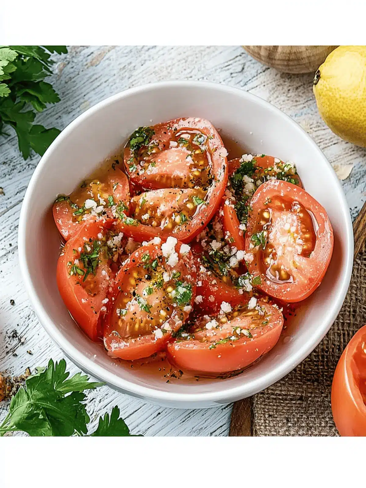 Tomatensalat mit Zwiebeln