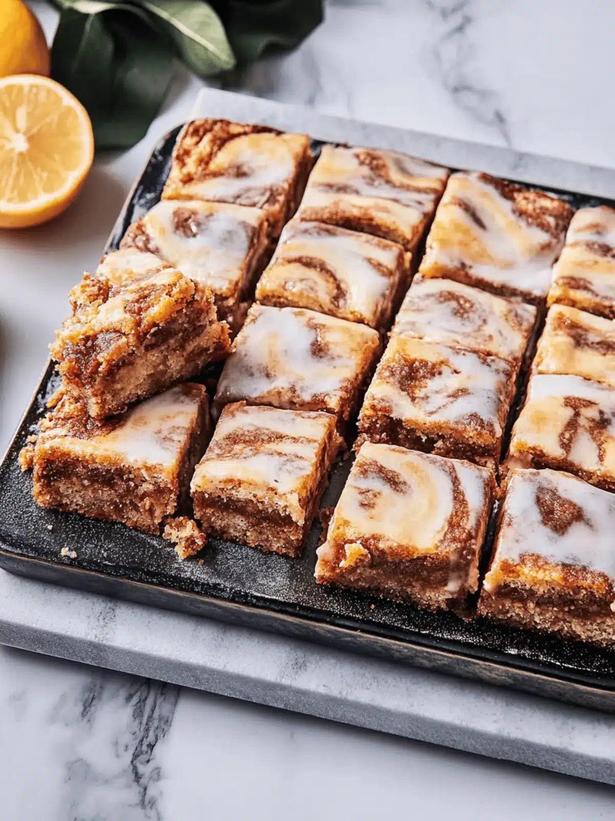 Zimtschnecken Kuchen ohne Hefe vom Blech