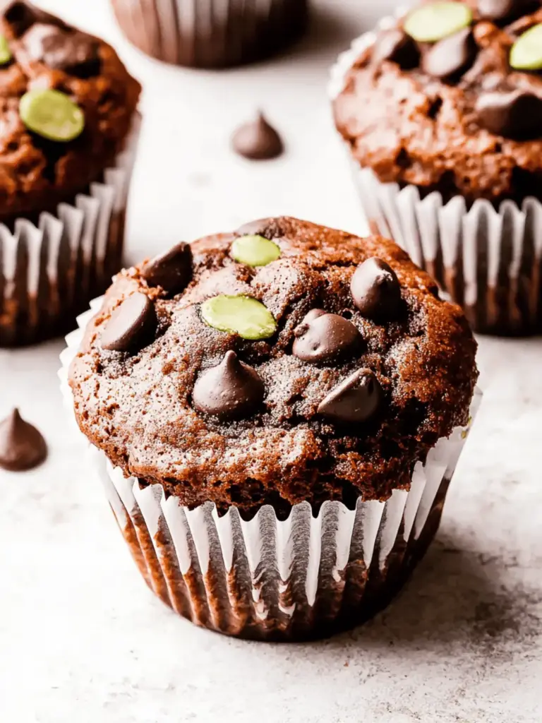 Doppelte Schokoladenstückchen Muffins