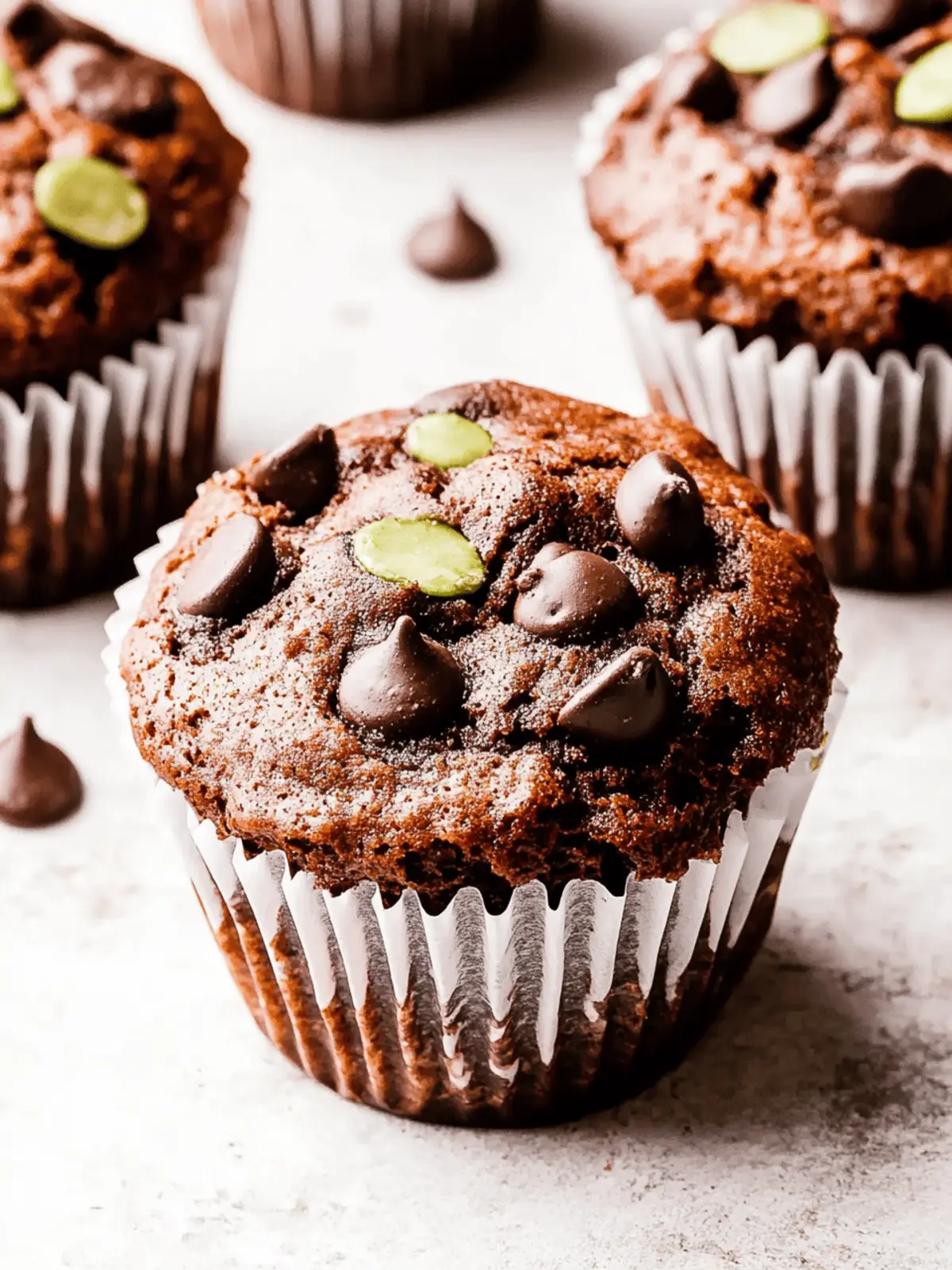 Doppelte Schokoladenstückchen Muffins