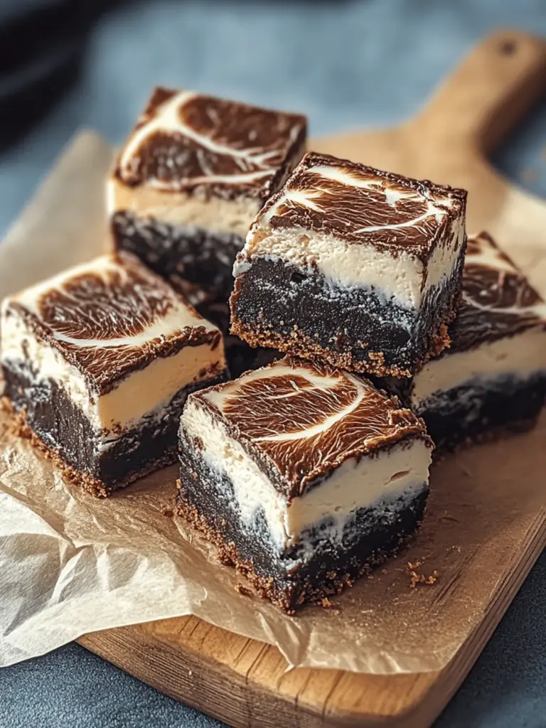 Käsekuchen Brownies mit Frischkäse und Schokolade
